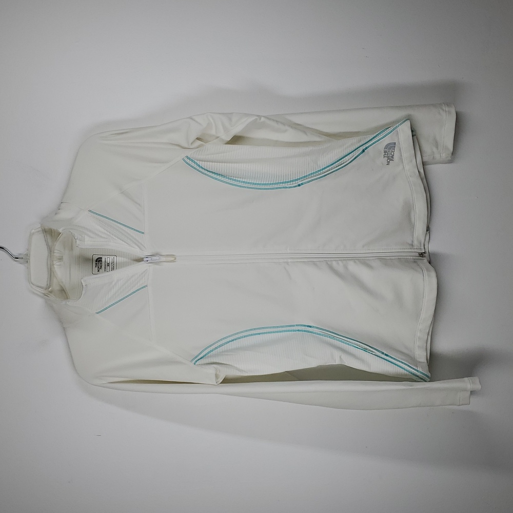 The North Face Women's Off White Full Zip Running Jacket Athletic Lightweight M